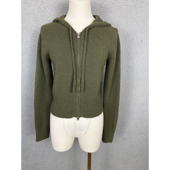 Ultra Flirt Women's Juniors' Full-Zip Hoodie Sweater Ivy Green Size Small NWT's - Picture 1 of 8